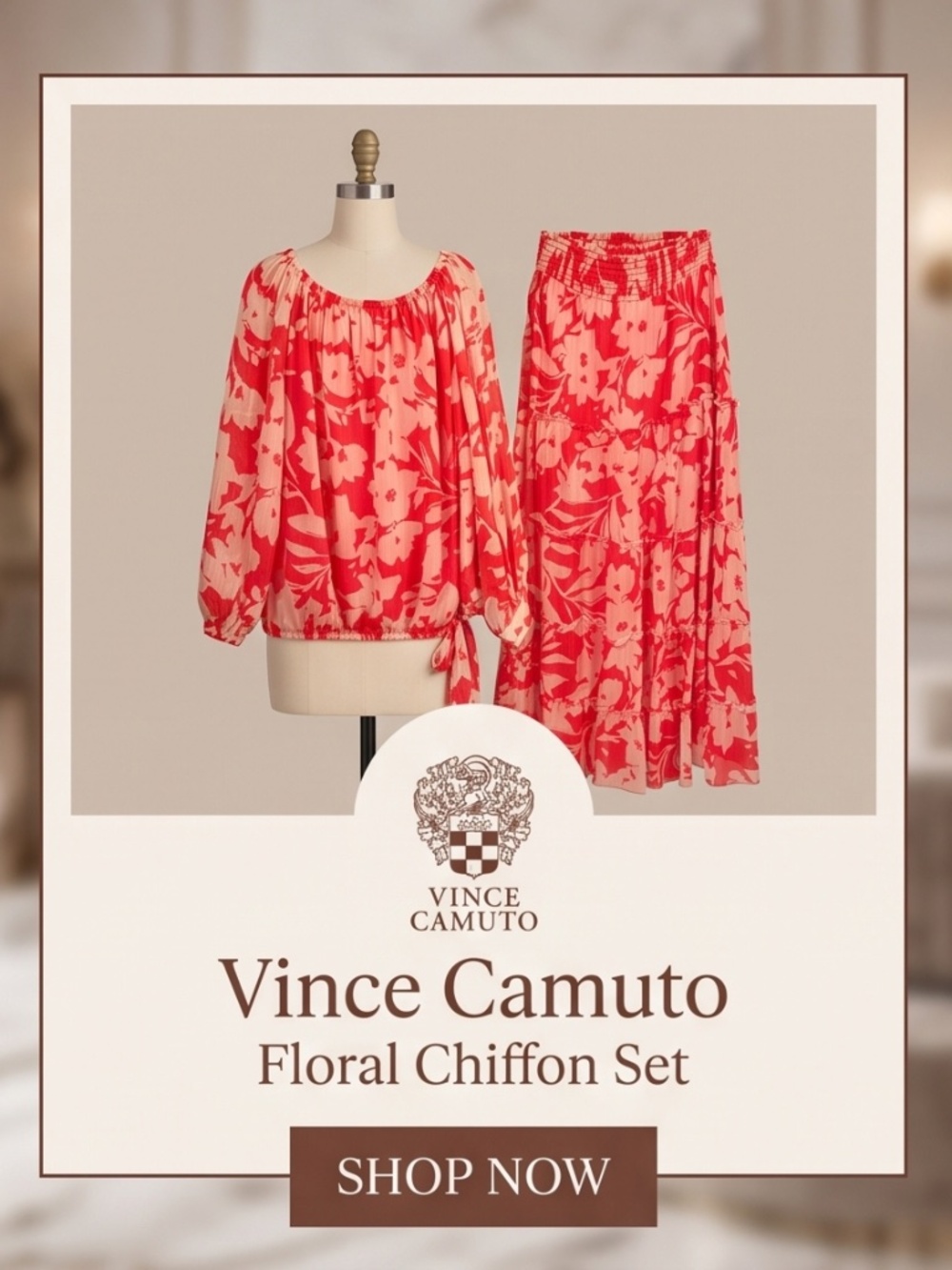 Plus Size Vince Camuto Floral Set